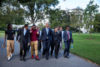 “Let me teach y'all a little something about swag.” Oct. 14, 2014White House Photo by Pete Souza